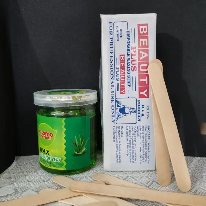 Cosmo%20herbal%20Wax%20Aloe%20Vera%20With%2080pcs%20Strips%202%20pcs%20Stick%20-%20Image%202
