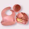 SILICON BABY TABLEWARE SET,  BABY FEEDING SET , SILICON PLATE, SPOONS, CUP, FROK,  BOWL. 