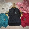 AURSI Ladies Satin Formal Shirt - Maroon Color - China Satin Silk Shirt - Ladies Casual Shirt.