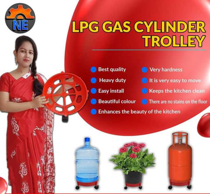 Plastic Trolley With Wheel For Water Pot Flower Tab Pvc Lpg Gas Trolley - Easily Move Heavy Items With This Convenient Trolley