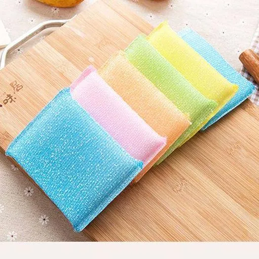 4%20Pcs%20Soft%20Sponge%20Dish%20Washer%20Pad%20-%20Multicolor%20-%20Image%203