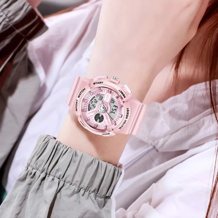 LIGE%20New%20Sport%20Women%20Quartz%20Digital%20Watch%20Creative%20Diving%20Watch%20Ladies%20Waterproof%20Alarm%20Watch%20Dual%20Display%20Clock%20Montre%20Femme%20-%20Image%205