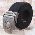 Canvas Hot Army Tactical Casual Metal Buckle Belts Men's Fashion Wild China  Belt. 