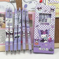 6 Pieces Box Kuromi V2 Black Ink Ballpoint Pens Journaling Student Stationery Set School, Gifts, Artists.