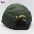 Green Barcelona Football Club FCB Peaked Hat Baseball Cap. 