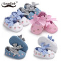 New Baby Shoes Cute Flower Bows Newborn Toddler Baby Girl Shoes Soft GirlsShoes.