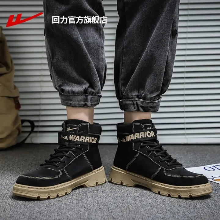 Warrior%20Official%20Flagship%20Store%20Men's%20Shoes%20Autumn%20New%20High-Top%20Fashion%20Worker%20Boot%20Trendy%20British-Style%20All-Matching%20Men's%20Boots%20-%20Image%209