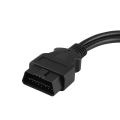 OBD2 16-pin Adapter Cable Auto Male To Double Y-Splitter. 