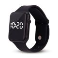 Black - Men's Casual Digital Square Watch. 