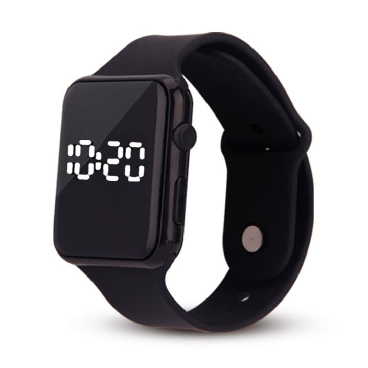 Black - Men's Casual Digital Square Watch