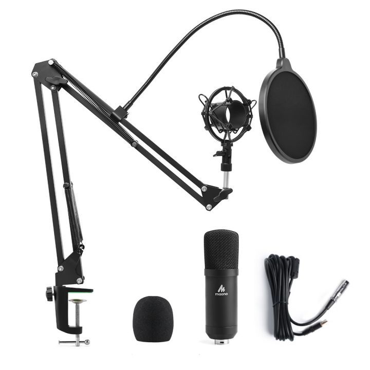 Maono AU-A03 Condenser Microphone Kit Podcast Mic with Boom Arm