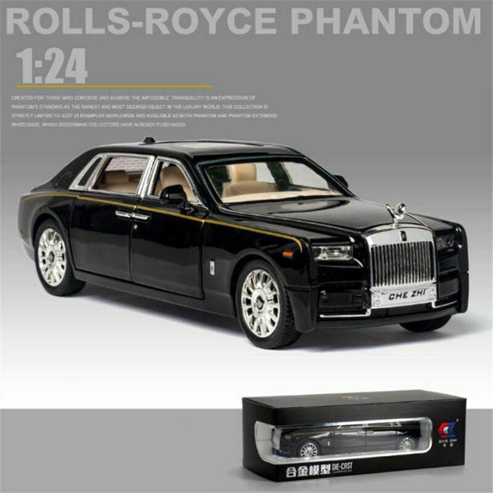 1:24 Rolls Royce Phantom Diecast Alloy Car Luxury Simulation Toy Vehicle Metal Car 6 Door Open Model Car Sound Light Toy For Gift - car toy