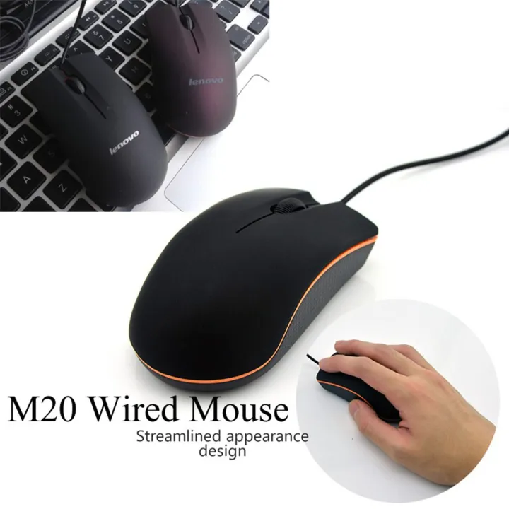 Lenovo-Mini-M20%20Wired%20Mouse%201200Dpi%20Optical%20Usb%202.0%20-%20Pro%20Gaming%20Mouse%20Optical%20Mice%20Frosted%20Surface%20For%20Computer%20Pc%20&%20Laptop%20-%20Image%206