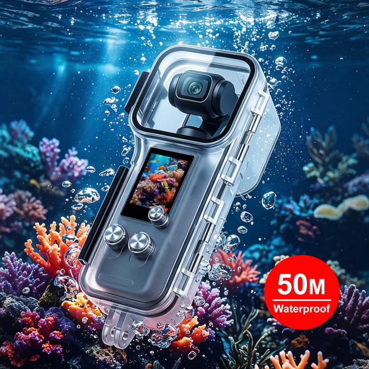 For DJI Osmo Pocket 4 Gimbal Camera 50m Diving Waterproof Case (Transparent)