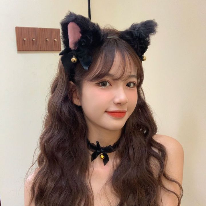 Cat%20Ear%20Headband%20Women%20Girls%20Bowknot%20Bell%20Chocker%20Necklace%20Plush%20Furry%20Hair%20Band%20Hair%20Clips%20Paws%20Anime%20Props%20Cosplay%20Party%20-%20Image%204