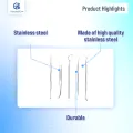 Dental Mouth Mirror Stainless Steel Tweezers Elbow Probe Dentist Instrument Teeth Cleaning Whitening Dentistry Tools Set.