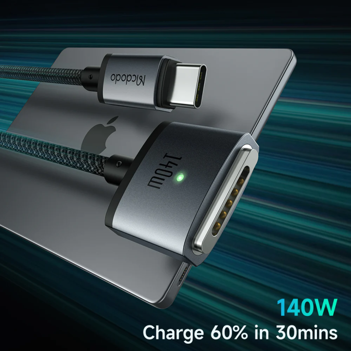 Mcdodo%20140W%20Magnetic%20PD%20USB-C%20to%20MagSaf*%203%20Fast%20Charge%20Cable%20For%20Macbook%20Pro%20Air%2013%2014%2016%20M1%20M2%20Dual%20LED%20Indicators%20Charger%20Cord%20-%20Image%206