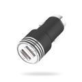 Metal Dual USB Port Car Charger 5V 2.1A Aluminium 2-port Car Chargers. 