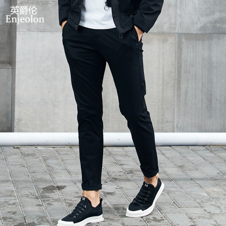 New Fashion, Mens Twill Gabardine Slim Straight High Quality Fabric Classic Business Casual Pants