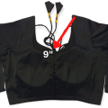 Black Color Three Quarter Sleeve Blouse For Women.