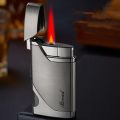 HOT Metal Windproof Torch Turbine Butane Gas Lighter Outdoor Cigar Kitchen Barbecue Blue Flame Large Fire Lighter Men's Gift. 