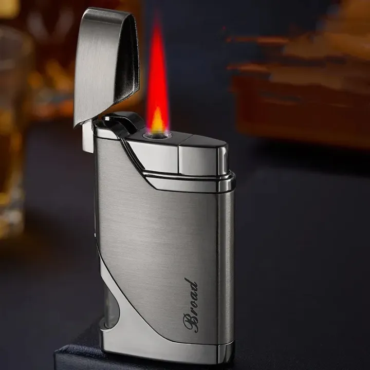 HOT%20Metal%20Windproof%20Torch%20Turbine%20Butane%20Gas%20Lighter%20Outdoor%20Cigar%20Kitchen%20Barbecue%20Blue%20Flame%20Large%20Fire%20Lighter%20Men's%20Gift%20-%20Image%202