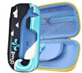 Qitong Blue Whale Green 3D Pencil Case/Box with Compartments - Kids School Supply Organizer Students Stationery Box - Girls Boys Pen Case Black Color.