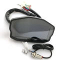 Universal Motorcycle LCD Digital Tachometer LED Speedometer Odometer Gauge. 
