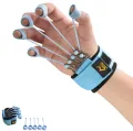 Finger Extensor Exerciser Hand Therapy Finger Stretcher Training Device Hand Yoga Resistance Band Fitness Equipment|Hand Grips(Blue). 