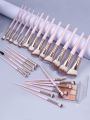 Maange 25PCs Foundation Makeup Brush Sets Professional Cosmetic Concealer Eyeshadow Dense Soft Bristle Brushes For Women Beauty.