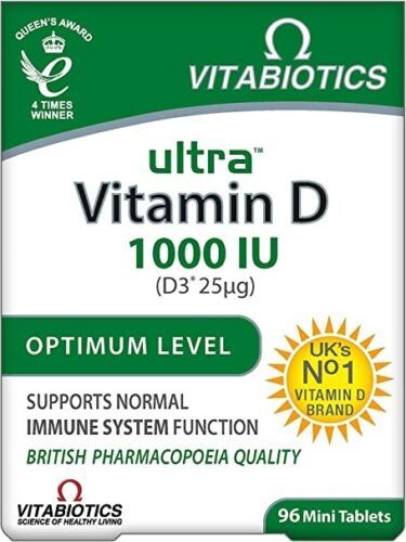 Vitabiotics Ultra Vitamin D Tablets 96s (UK)