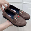 Polyurethane sole old Beijing cloth women's single for mother's bean shoes, flat bottomed soft soles, non slip, one foot shoes. 