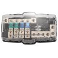 3X Multi-Functional LED Car Audio Stereo ANL Fuse Holder Distribution 0/4Ga 4 Way Fuses Box Block 30A 60A 80Amp. 
