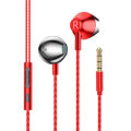 Metal in-Ear Wired Headset Dynamic Bass Boost with Mic Wire-Controlled Chicken Game Online Red Anchor Mobile Phone Headset Wholesale. 