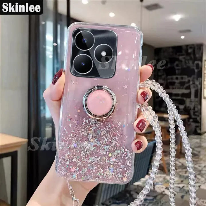 Phone%20Case%20for%20Realme%20C53%20Back%20Cover%20Glitter%20Starry%20Sky%20Bling%20Ring%20Lanyard%20Shiny%20Soft%20Cases%20Casing%20Hp%20for%20Realme%20C53%20Phone%20Cases%20Transparent%20Holder%20Stand%20Cover%20Stars%20Girls%20-%20Image%203