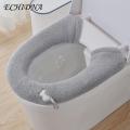 Cold Weather Toilet Seat Cover Soft Comfortable Washable Toilet Seat Pad Button Design for Bathroom Reusable Cover for Southeast Asian Buyers. 