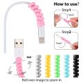 Charging Cable Protector USB Charger Cable Saver Spiral Spring-Shaped Wire Protector For Phones Cable (1pc). 