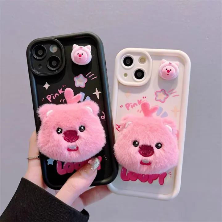 Phone%20Case%20For%20Oppo%20A16%20A17%20A53%20A55%20A18%20A38%20A76%20A74%20A12%20A54s%20A1k%20A77%20A95%20A3s%20A5s%20A16s%20A31%20A52%20A16K%20A96%20A17k%20A9%20A16E%20A77s%20Casing%20Cute%20Pink%203D%20Plushie%20Doll%20Loopy%20Cartoon%20Korean%20Silicone%20Fashion%20Cover%20Soft%20Shockproof%20Couple%20-%20Image%202