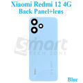 For Xiaomi Redmi 12 4G Side Frame + Back Panel Housing + Camera Glass Back shell Replacement Spare Parts.