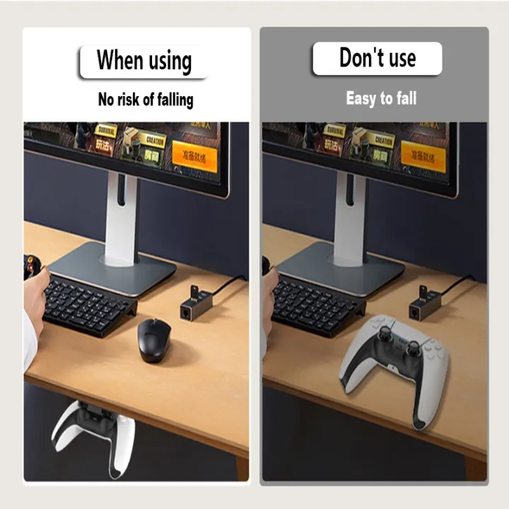 Table%20Stand%20for%20PS5%20PS4%20Controller%20Playstation%205%20Playstation%204%20Under%20Desk%20Mount%20for%20DualSense%20&%20DualShock%204%20-%20Image%207