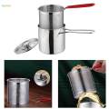 Deep Frying Pot Stainless Steel Cooking Pot for Dining Room. 