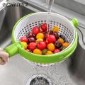 Salad Spinner with Rotating Drain Basket Multifunctional Rotating Drainer Basket for Kitchen Sink Fruit Vegetable Spinner Food Collector Buyers' Choice Rotating Drain Basket. 