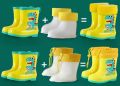 Rain Boots Kids Girl Cute 3D Rainboots Dinosaur Children's Boys Boots Plush Warm Ankle PVC Waterproof Toddler Water Shoes.