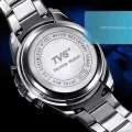 TVG watches genuine double display multifunction Mens Stainless steel waterproof luminous quartz watch male Mens Watch. 