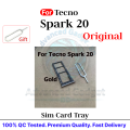 For Tecno Spark 20 SIM Card Tray Holder with Sim Ejector Pin Replacement Parts. 