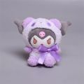12cm Sanrio Cartoon Plush Toy Kawali Kuromi Hello Kitty My Melody Cinnamoroll Soft Stuffed Doll Pendant Toys Girl Kids Xmas Gift. 