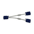 Vga Y Monitor Splitter Cable -White And Blue - Enhanced Display Setup For Any Season. 
