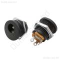 DC Power Socket Connectors Round Hole Screw Nut Interface Panel Mounting DC022.
