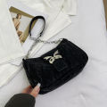 Aesthetic bow, new spring and summer trend, sweet and cool, personality casual chain, armpit, shoulder crossbody, handbag, bag women.
