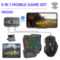 5 In 1 mk500 Combo Gaming Keyboard And Mouse Wireless Bluetooth For PC Smartphone PUBG Mobile Game Accessories.